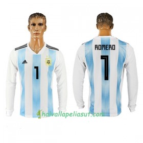 Jalkapallo Pelipaidat Argentiina Romero 1 World Cup 2018 Kotipaita Pitkähihainen